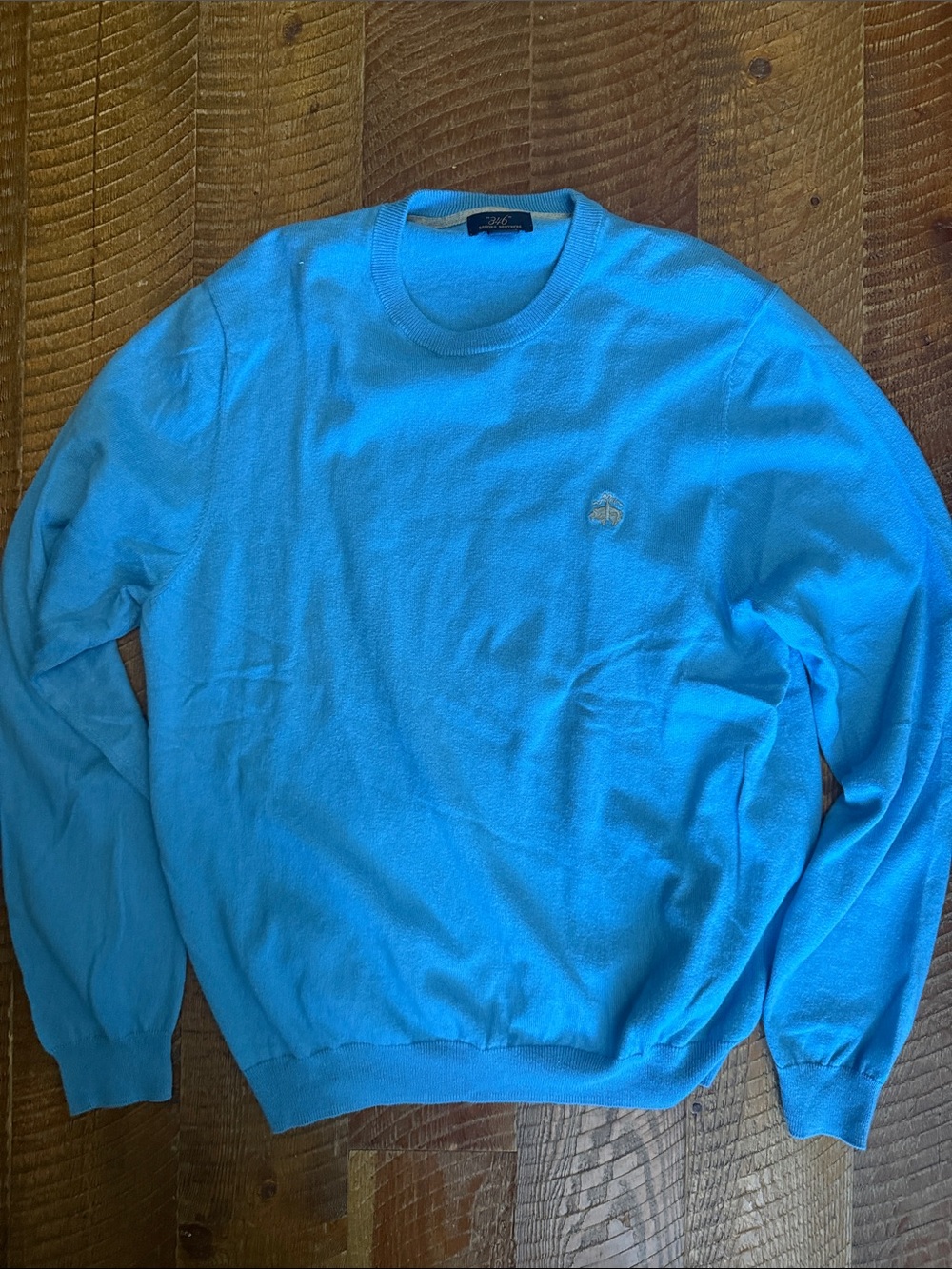Brooks Brothers Sky Blue Crewneck Sweater